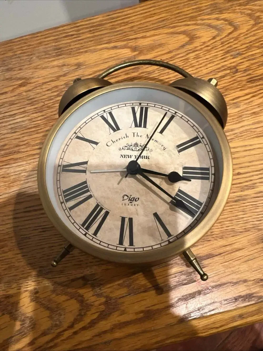 1PC Retro Round‎ Desktop Clock Bell Small Alarm Clock for Home